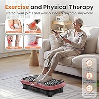 Vista 3 de AXV Placa de vibración para fitness, máquina de ejercicio, vibración, agitación, cuerpo completo, agitador, soporte vibrador, tabla para agitar