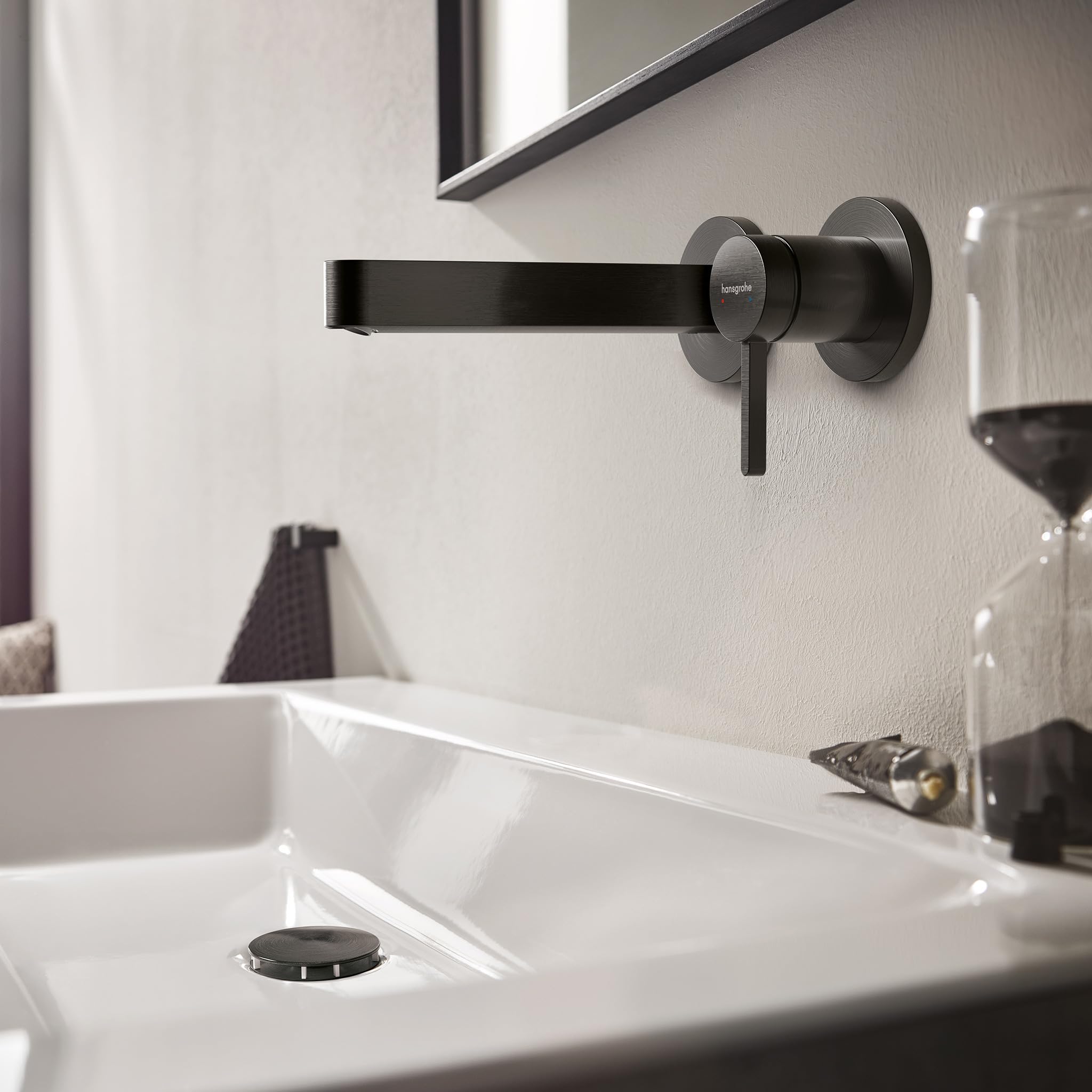 hansgrohe Zawór spustowy, niezamykany, szczotkowany czarny chrom