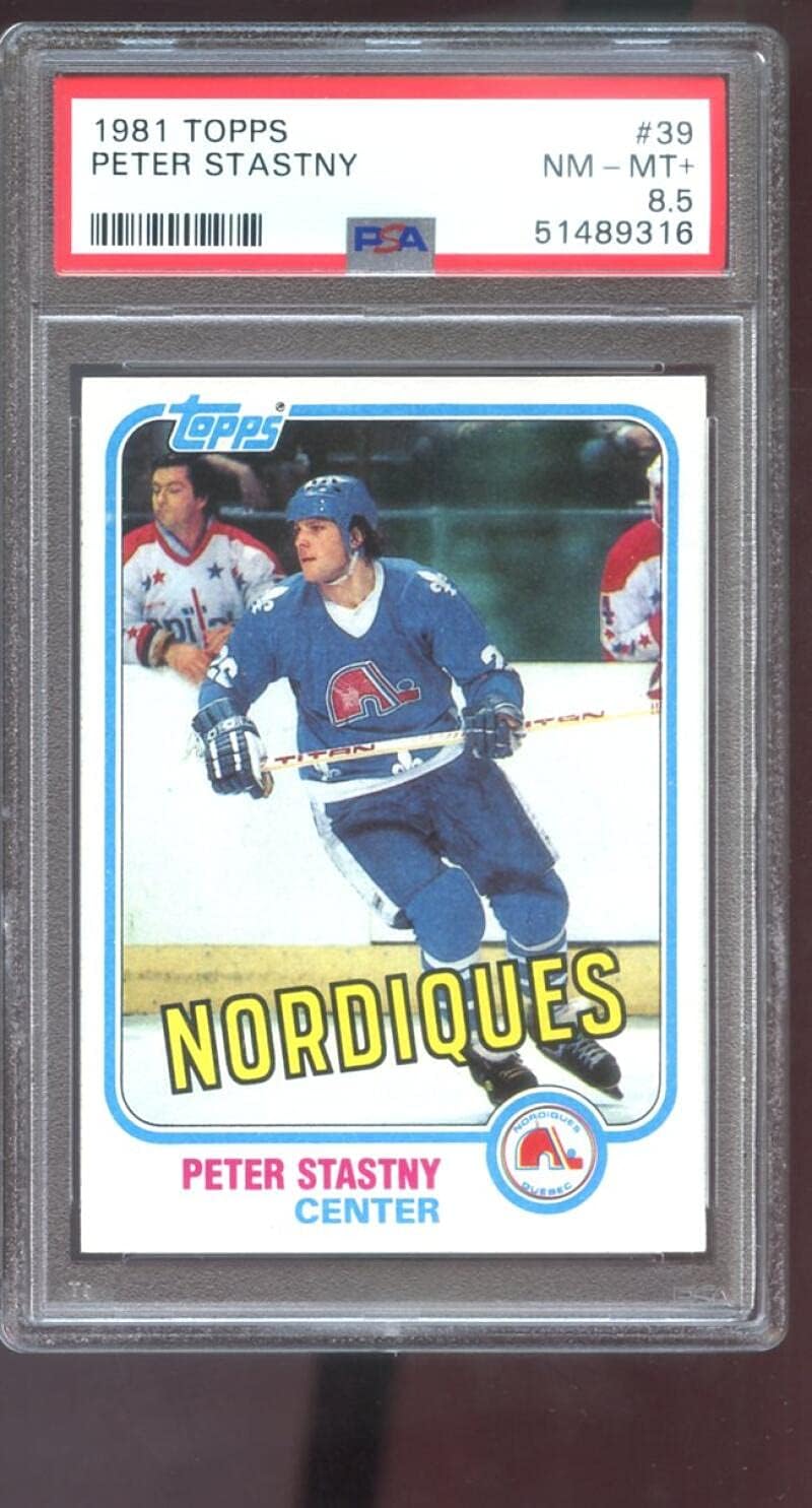 1981-82 Topps #39 Peter Stastny RC ROOKIE PSA 8.5 Graded Hockey Card NHL 1982