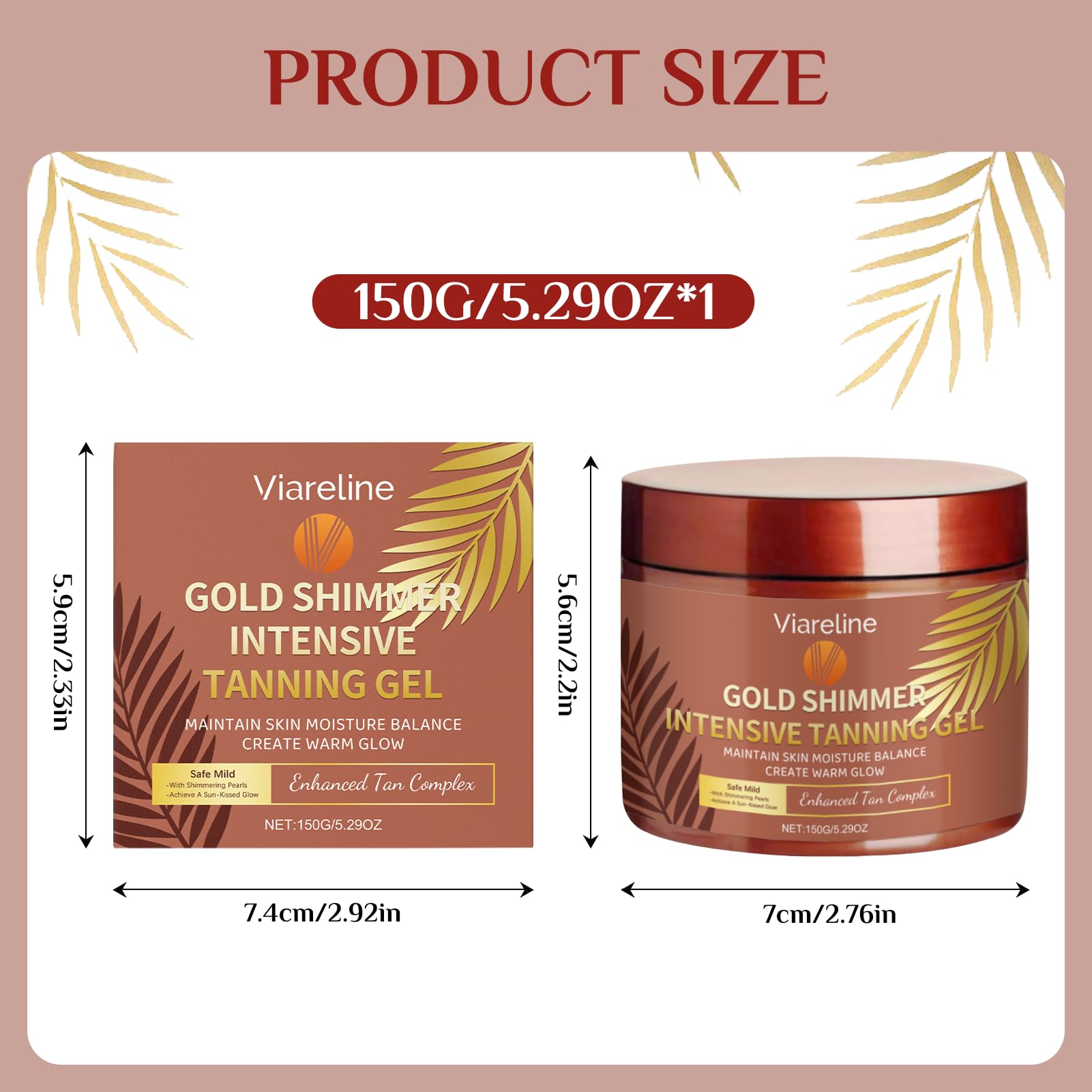 Akcelerator Tan, krem do opalania ciała, Intensive Tanning Gel, Samoopalacz twarzy i ciała, Intensywny bronzer, Naturalna opalenizna, Szybka i trwała opalenizna, 150g