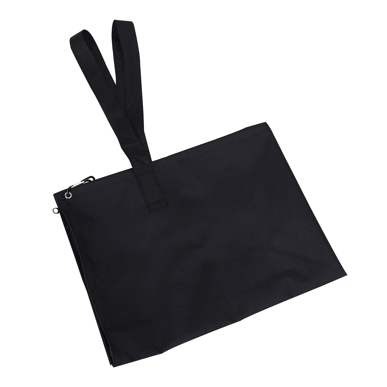 Bolsas de basura de lona resistente al agua para jardín, bolsas de recogida de hojas y hierba con asas, color negro, 140 x 140 cm, ideal para limpieza de patio y jardinería