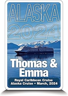 ALASKA CRUISE DOOR DECORATIONS MAGNET - Alaska Cruise Magnets. Custom Magnets for Alaska and Cruise Cabin Doors, Cruise Decorations. Personalize Cruise Cabin Door Magnets (Large: 10 x 8 inches)