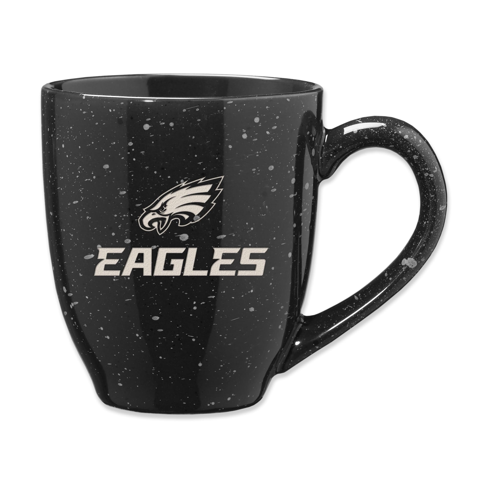 Rico Industries NFL Football Philadelphia Eagles It's a Philly Thing 16 oz Team Color Laser Engraved Speckled Ceramic Coffee Mug, 16oz