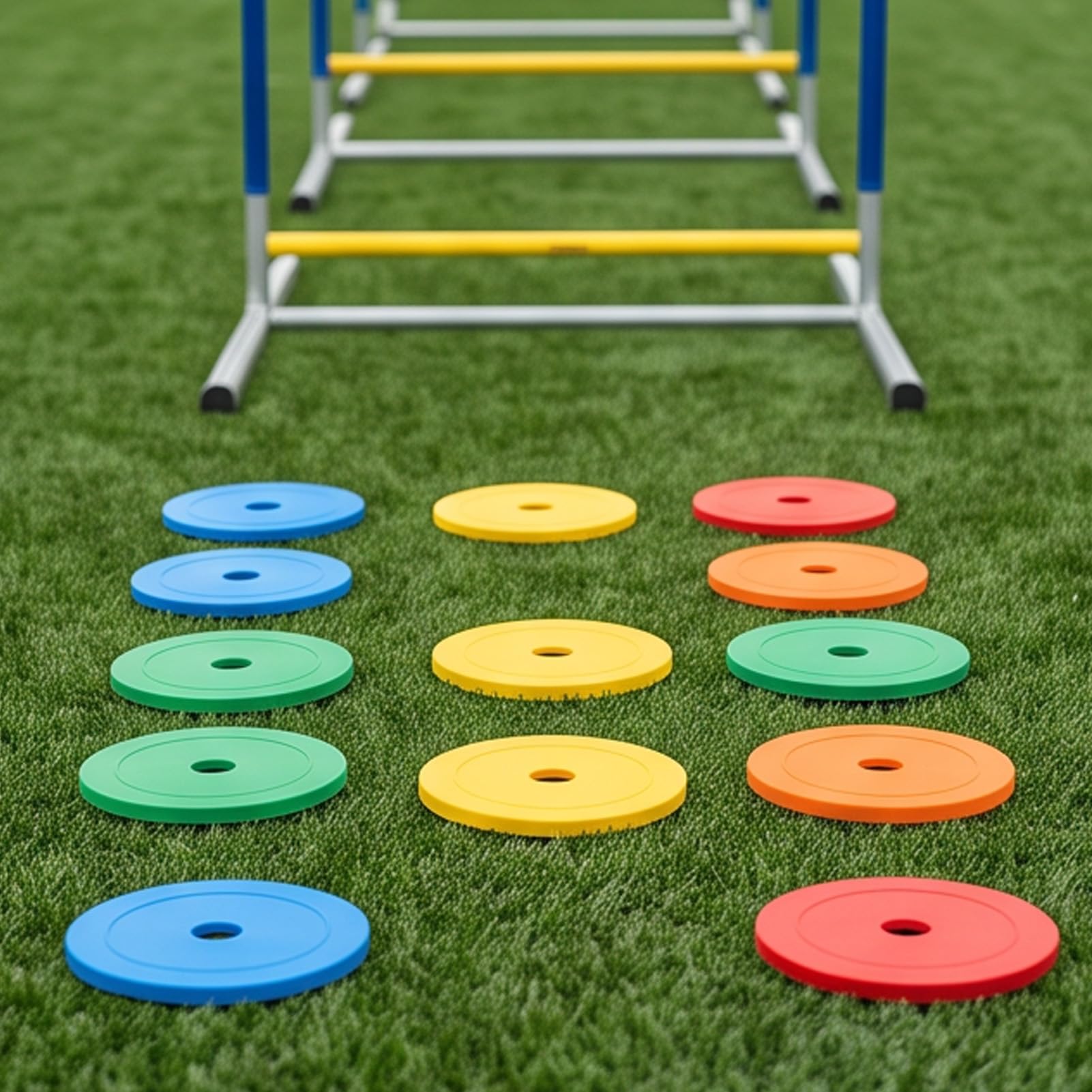 banapoy Coni a Disco Piatto Allenamenti Calcio, Confezione 40 PVC | Resistente Allo Strappo, Diametro 15 Cm, Resistente Alle Intemperie, Ideale per Esercizi di agilità, Basket, Baseball, Calcio