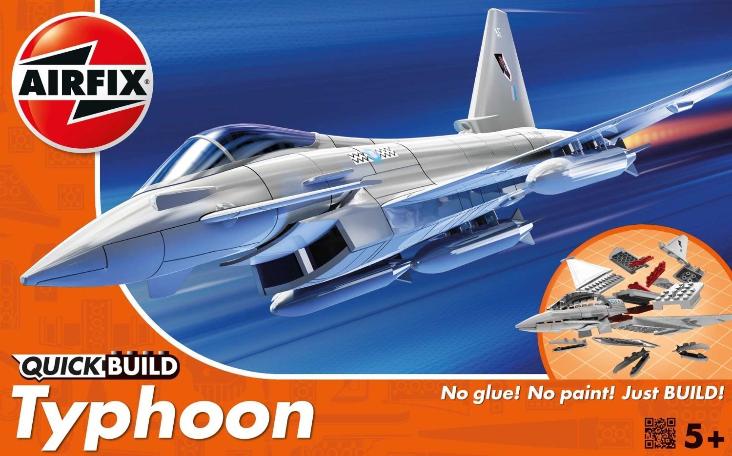 Airfix Grey Quickbuild Eurofighter Typhoon Airplane Model Kit