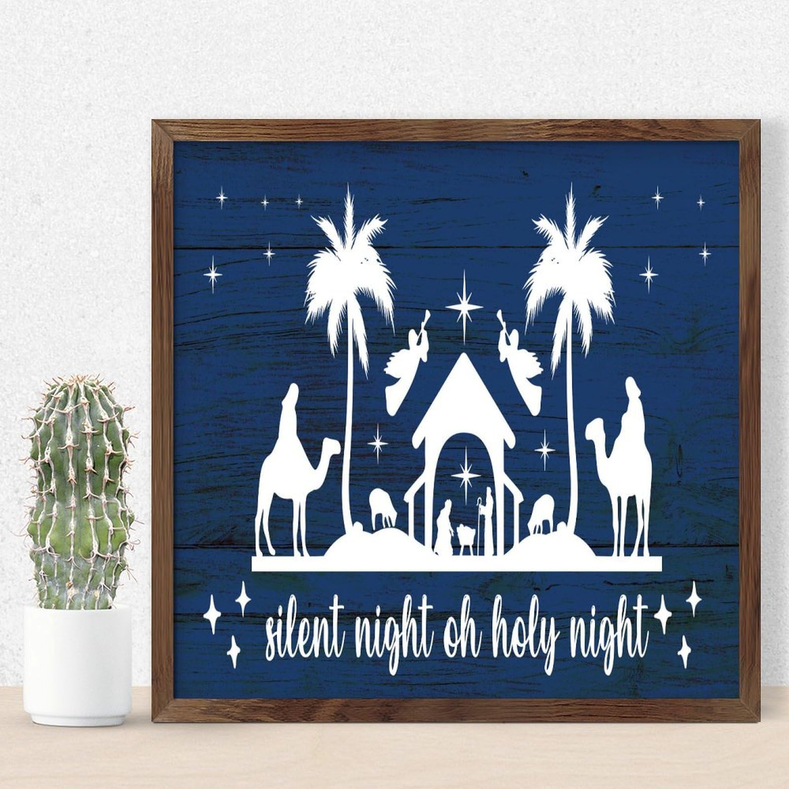 Cadre de Noël Oh Holy Night pour réchauffer votre salon