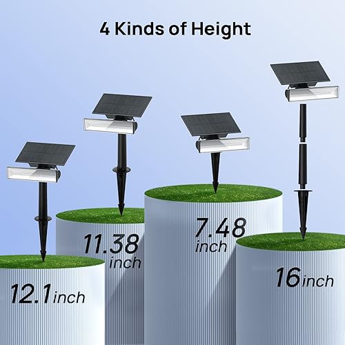 Miniatura 7 de Consciot 54 luces LED solares, 7 multicolor cambiantes, impermeables al aire libre IP67, luces de paisaje para decoración de jardín de patio,