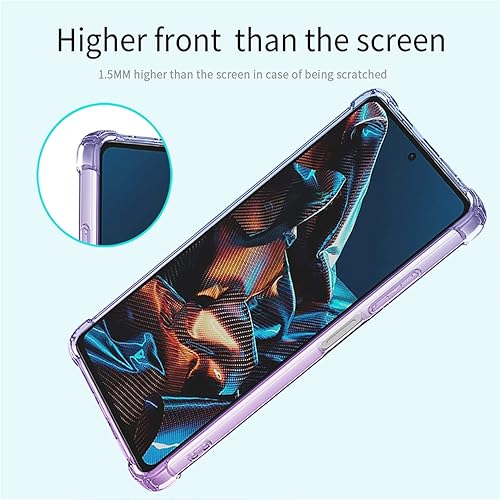 Miniatura 6 de Funda para Xiaomi Poco X5 ProRedmi Note 12 Pro Speed Case, Crystal Clear Case Gradient Slim Anti Scratch TPU A prueba de golpes Funda protectora