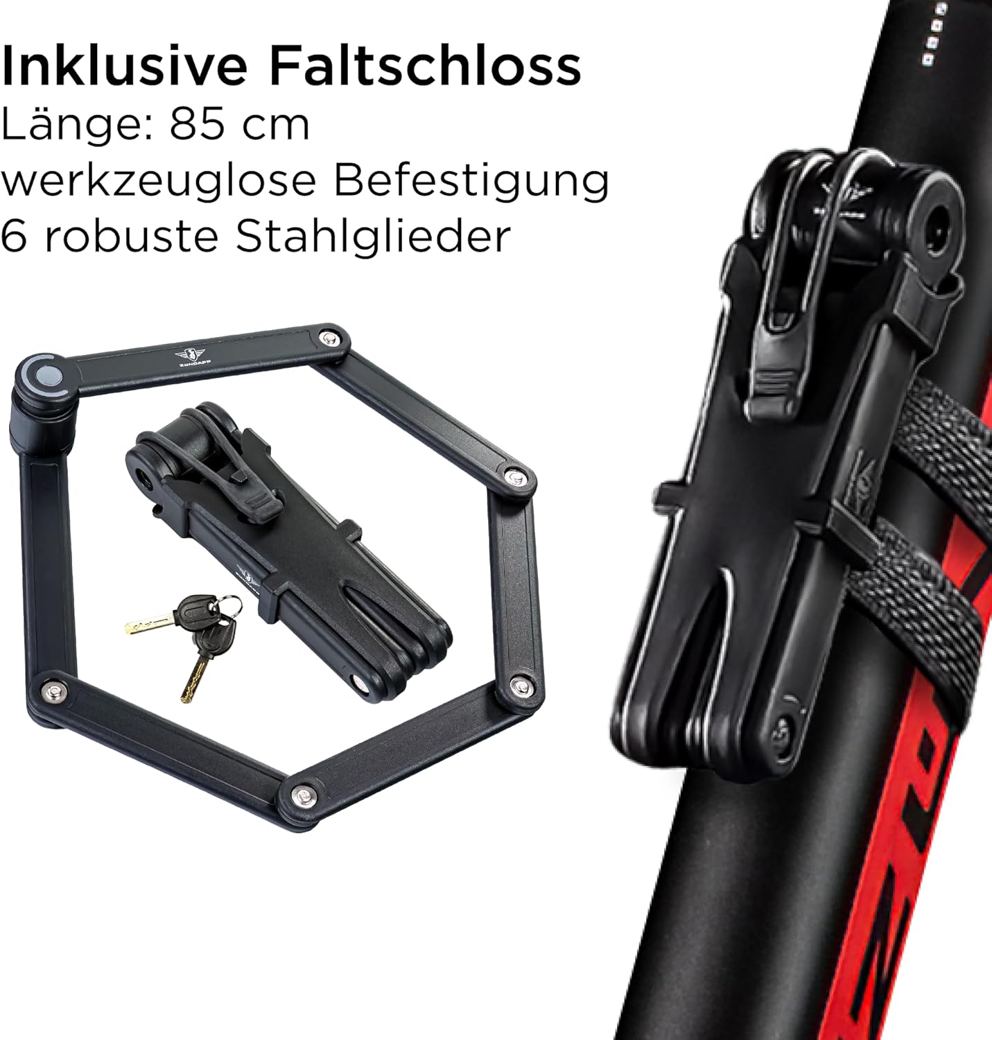 Image of the included folding lock