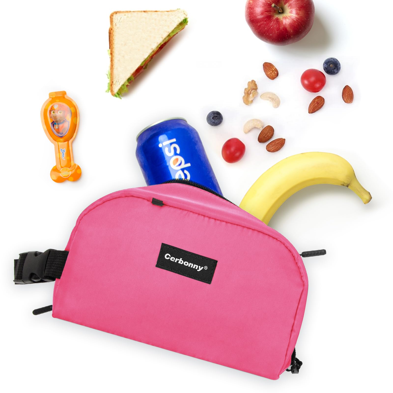 Cerbonny Small Cooler Bag Freezable Lunch Bag for Work School Travel,Small Insulated Bag for Kids/Adults,Freezer Lunch Bags,Mini Lunch Bag Fit for Yogurt,Suit for 3+(Rose red) - Image 4