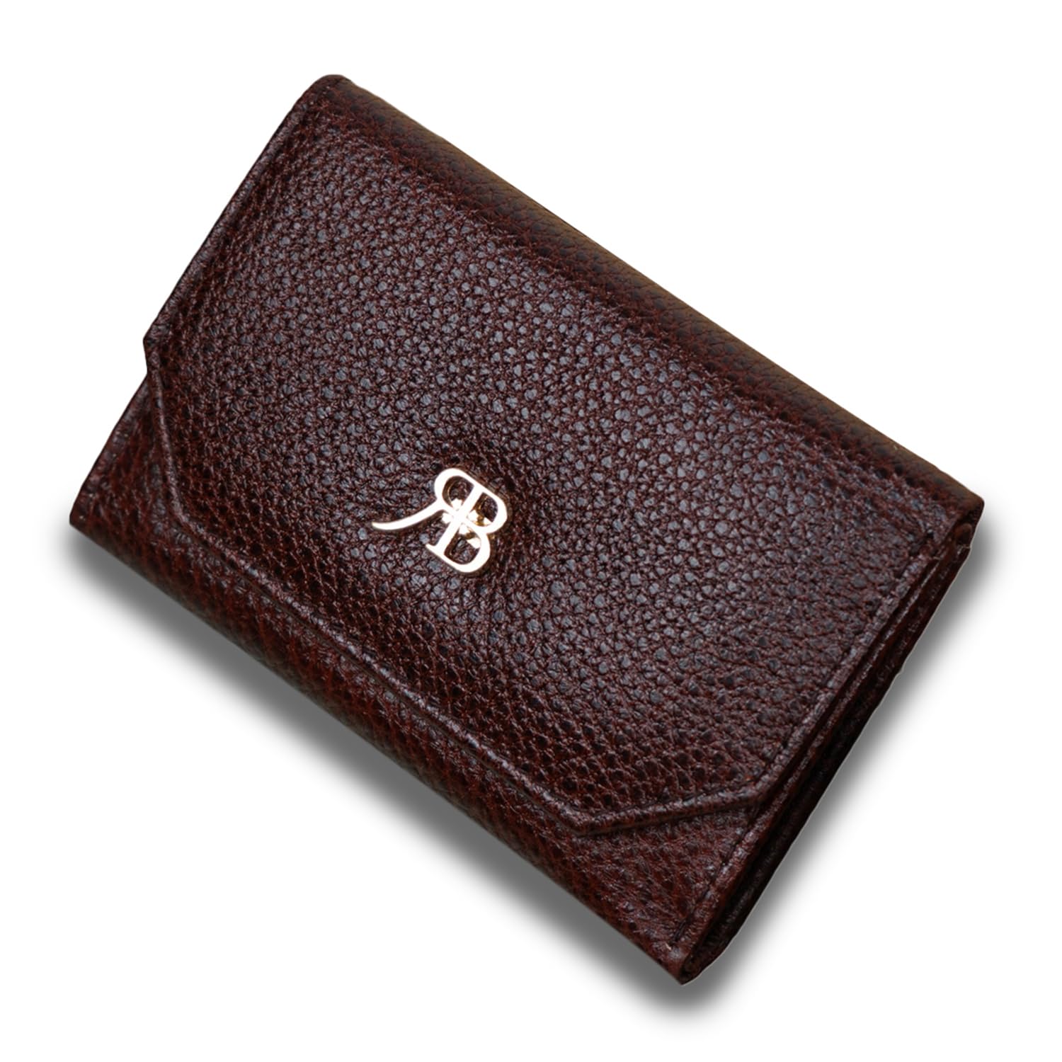 Women’s Genuine Leather Trifold Wallet | Full Grain Leather Ladies 3 Fold Wallet with Card Holder, Coin Pocket & Snap Button Closure | Stylish RFID Blocking Clutch Wallet |Brown-image-14