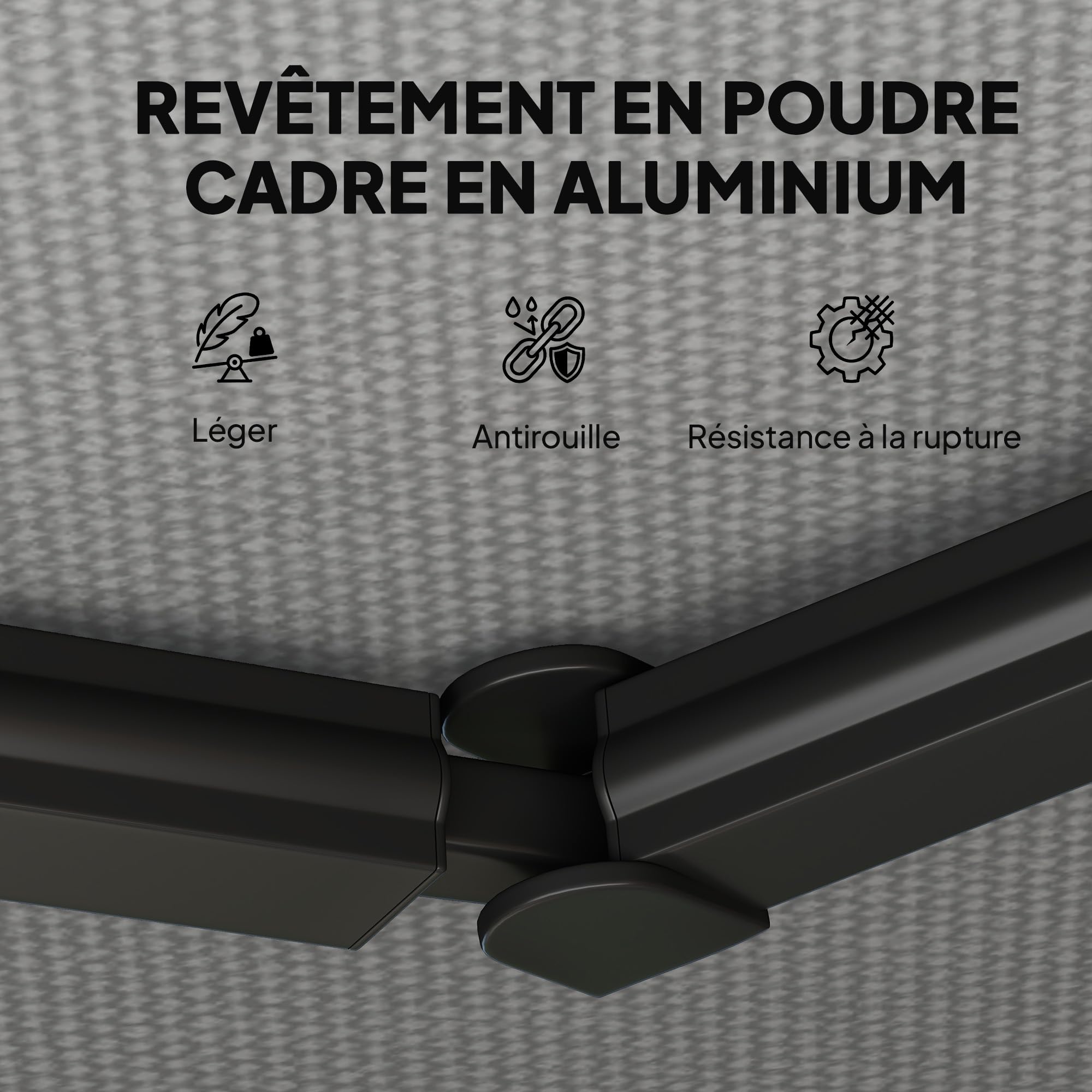 Outsunny Store banne Manuel 3,5x3m, auvent rétractable Inclinaison réglable, manivelle, Aluminium et Polyester 280 g/m² Protection UV résistance à l'eau, pour Patio, Balcon, terrasse, Gris foncé