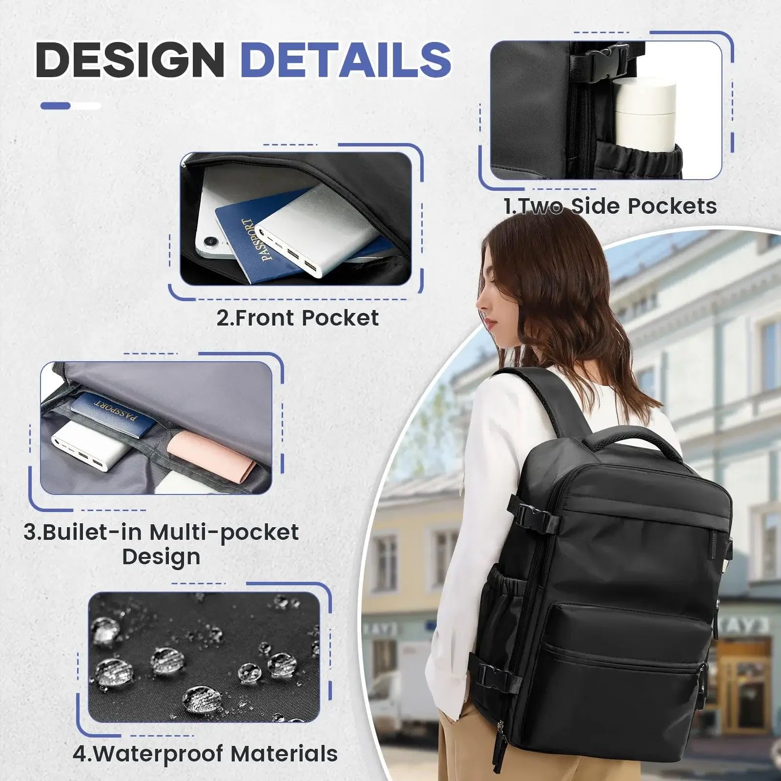 Męski plecak kompresyjny próżniowy: Travel & Tech Ready
