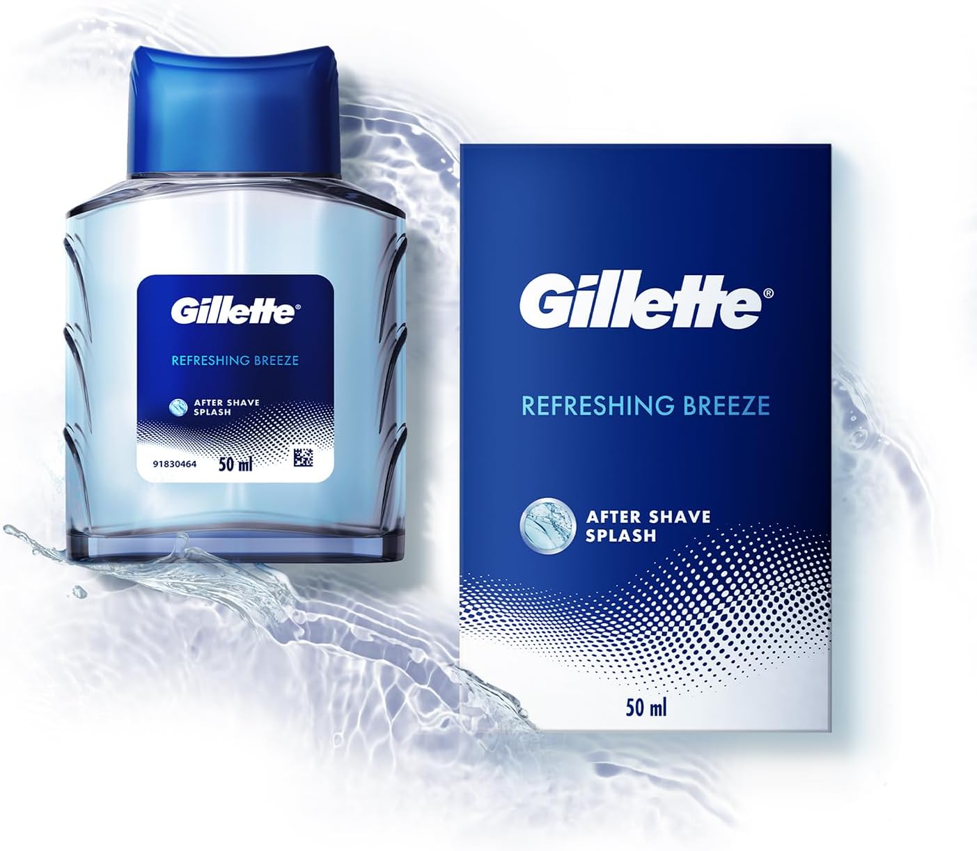 Gillette AFTER SHAVE SPLASH REFRESHING BREEZE 50ML, White