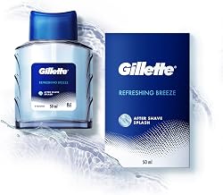 Procter & Gamble Liquid Gillette After Shave Splash Refreshing Breeze 50Ml, White, Gel, Men.