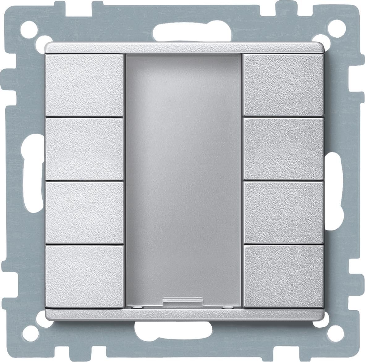 Merten 627860 Taster 4fach plus, aluminium, System M