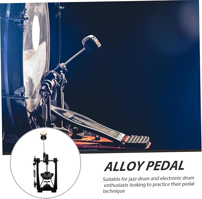 Pedal de Bombo Individual para Batería Accesorio Negro miniatura 8