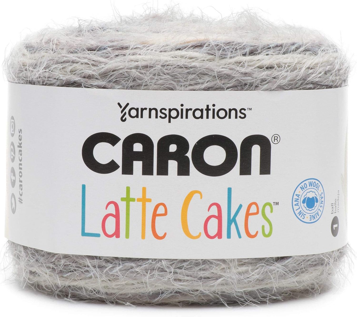 Caron Latte Cakes Self-Striping Yarn, 8.8 oz. / 250g, 530 Yards / 485 Meters (BlackBerry 291222-22011)