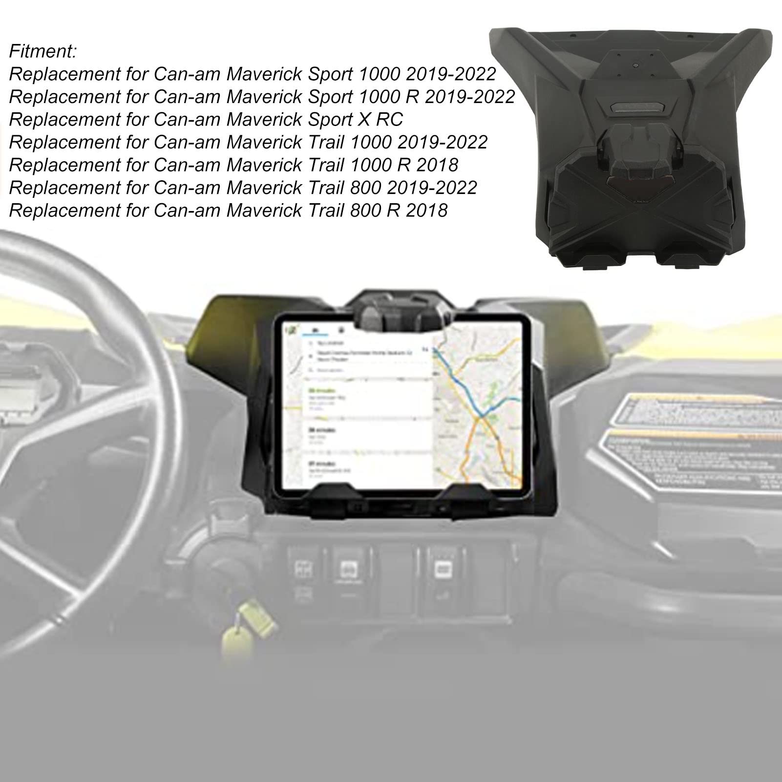 Generic UTV Mocowanie Telefonu, Tablet Tablet UTV GPS Uchwyt Telefonu Polipropylenowy Urządzenie Elektroniczne Uchwyt Tabletu z Akcesoriami dla Maverick Sport 1000 2019-2022
