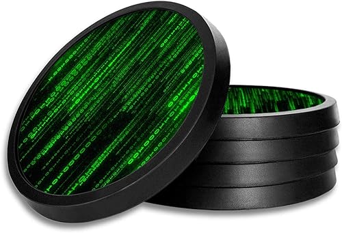 Posavasos de silicona antideslizantes para bebidas con almohadilla de fieltro absorbente impresa extraíble, juego de 4 unidades, codificación estilo