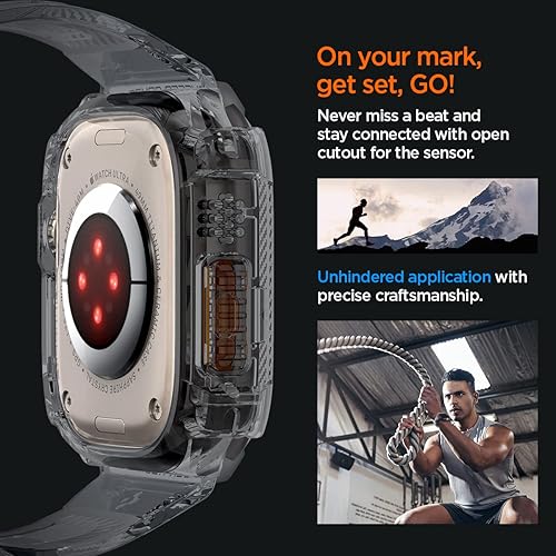 Miniatura 7 de Spigen Rugged Armor Pro - Funda con correa diseñada para Apple Watch Ultra de 1.929in, cristal espacial