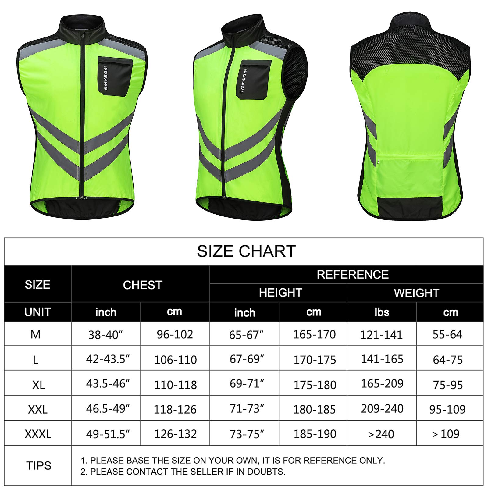 Lixada Gilet de Cyclisme à LED, Hommes cyclisme gilet pliable à séchage rapide respirant réfléchissant sport sécurité vélo gilet pour l'équitation course Jogging randonnée