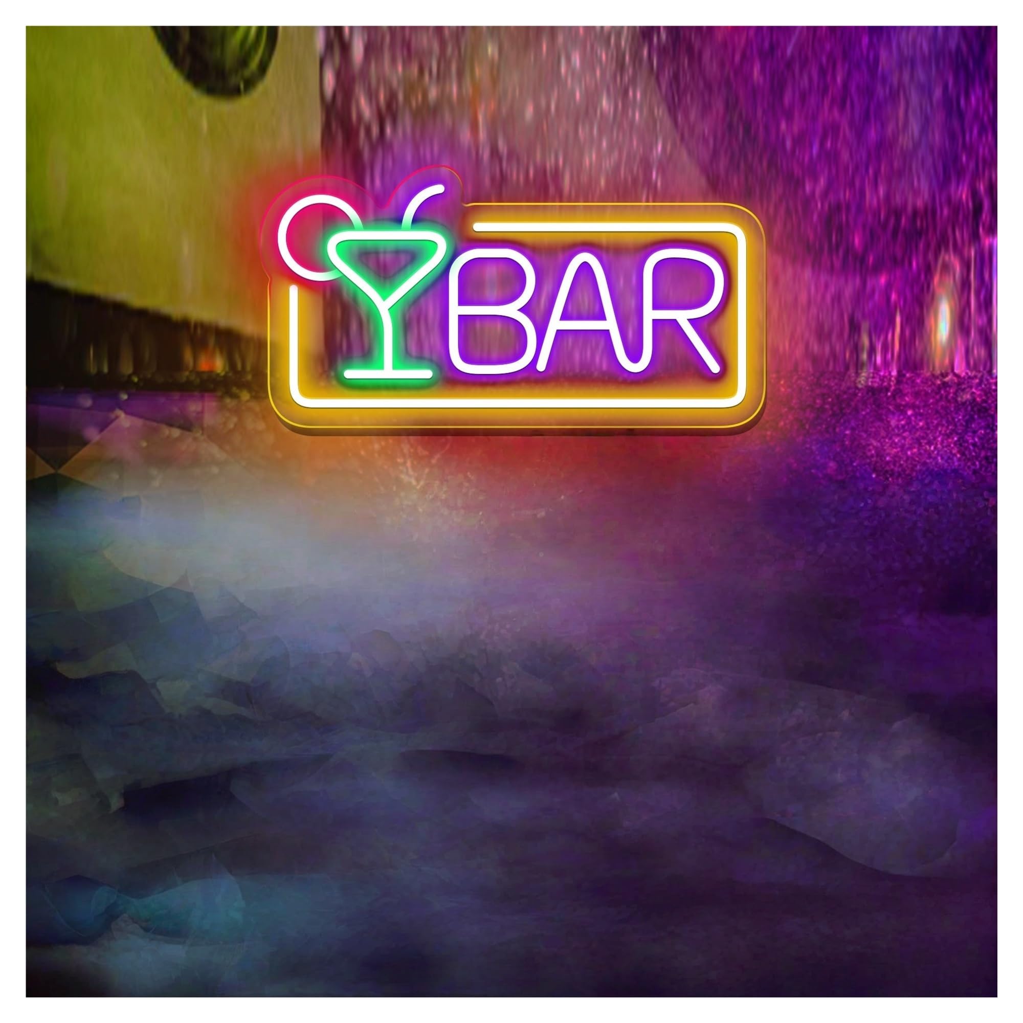 RONGCH Hanging Art Signs Bar Open Neon Sign,Suitable for Club Bistro Party Wall Decor with Dimmable 40cm(B)