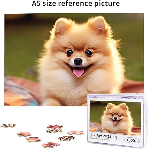 Miniatura 9 de Rompecabezas de 1000 piezas para adultos, rompecabezas desafiante de madera de Pomerania de pelo corto, rompecabezas personalizado con imagen para