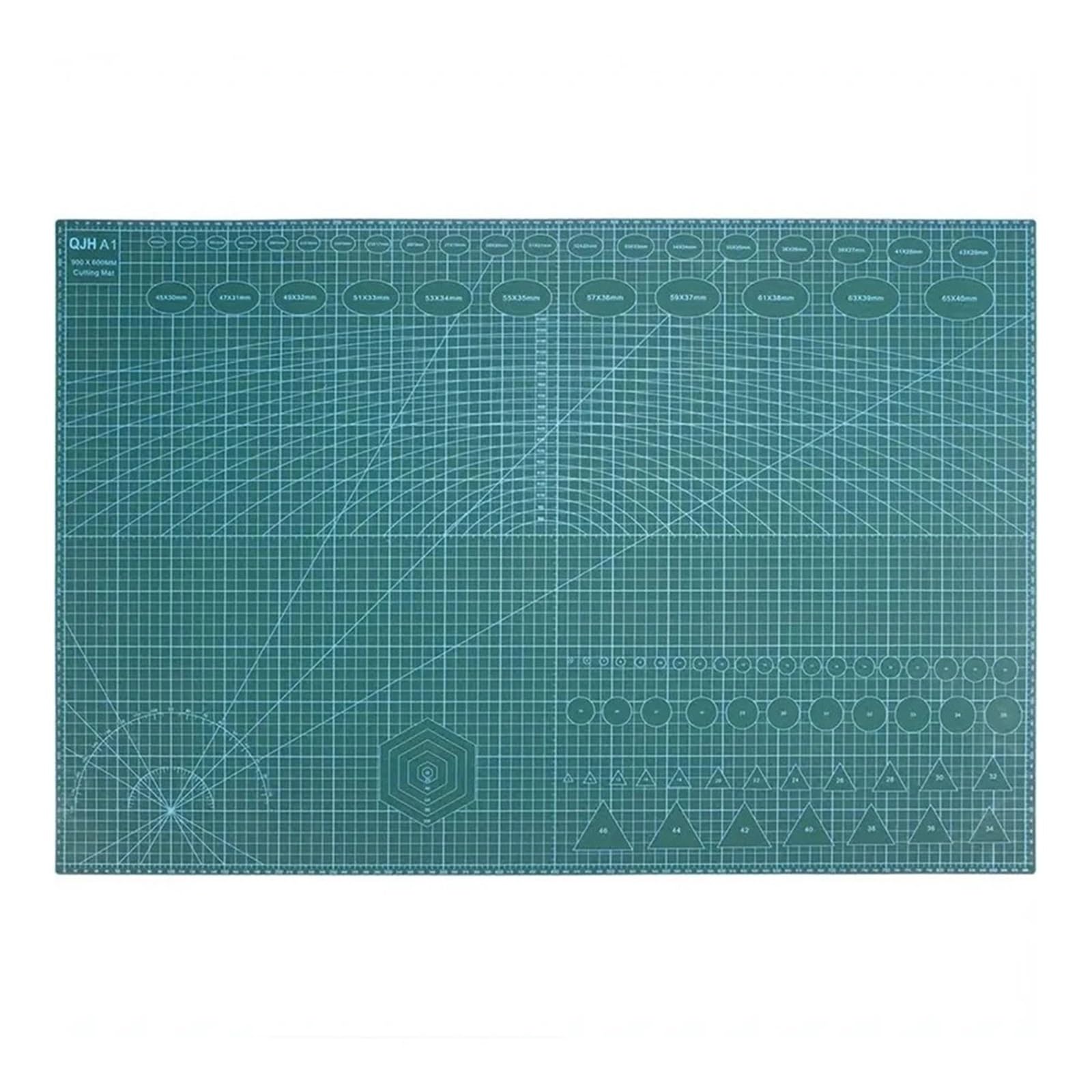 Tappetino Taglio Tappetino da taglio autorigenerante 90x60 cm | Tagliere con griglia Piastra di taglio in PVC a doppia faccia Tappetino da taglio a 3 strati for lavori artistici in tessuto
