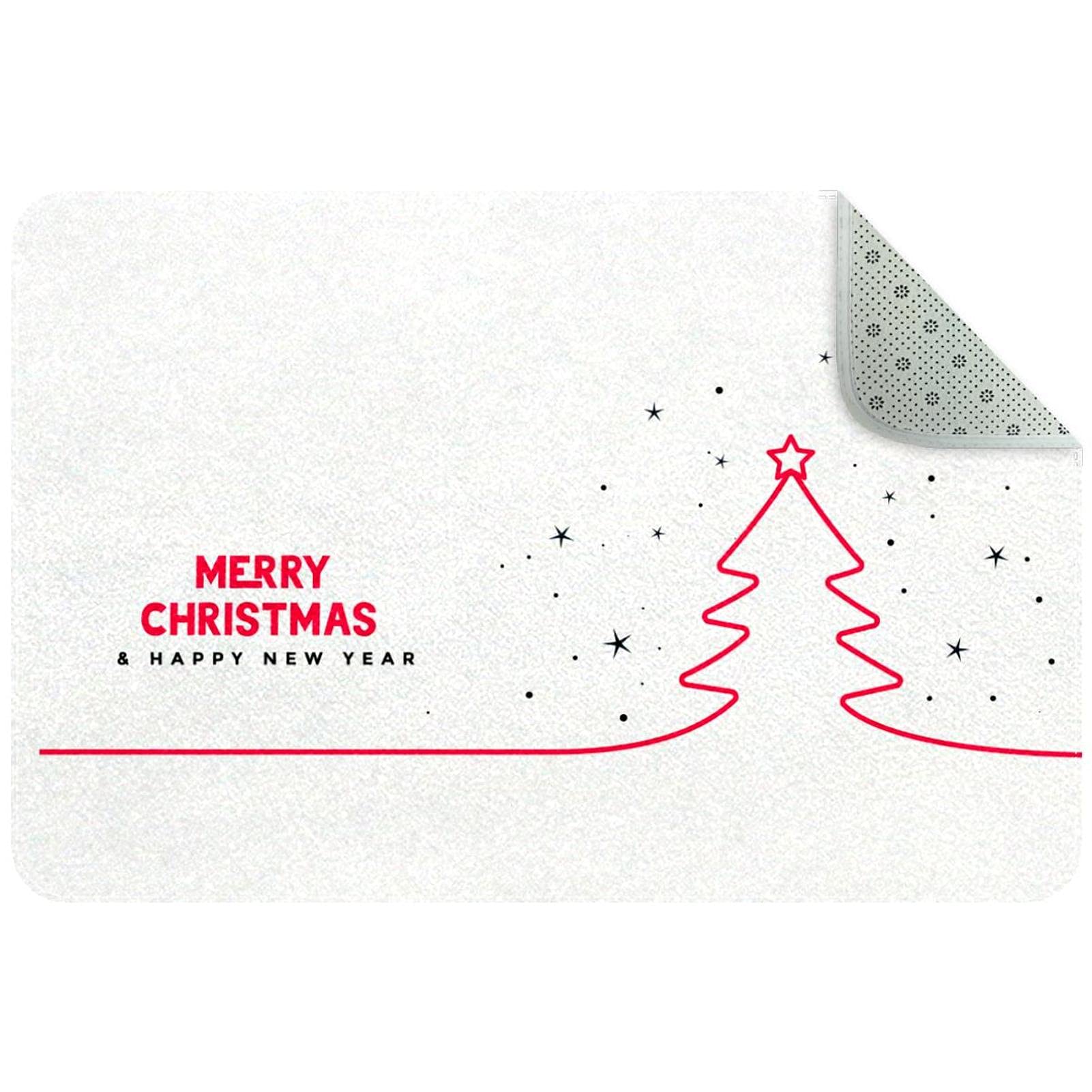 Felpudo navideño de bajo perfil ideal para decorar y proteger tu hogar