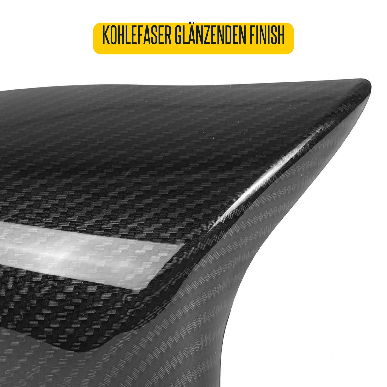 Sport Spiegelkappen Passt auf 2011-2019 BMW X5 F15 X3 F25(LCI) X6 F16 X4 F26 Tuning Auto Zubehör Aussen Accessoires - Optik Kohlefilm Schwarz, M Look
