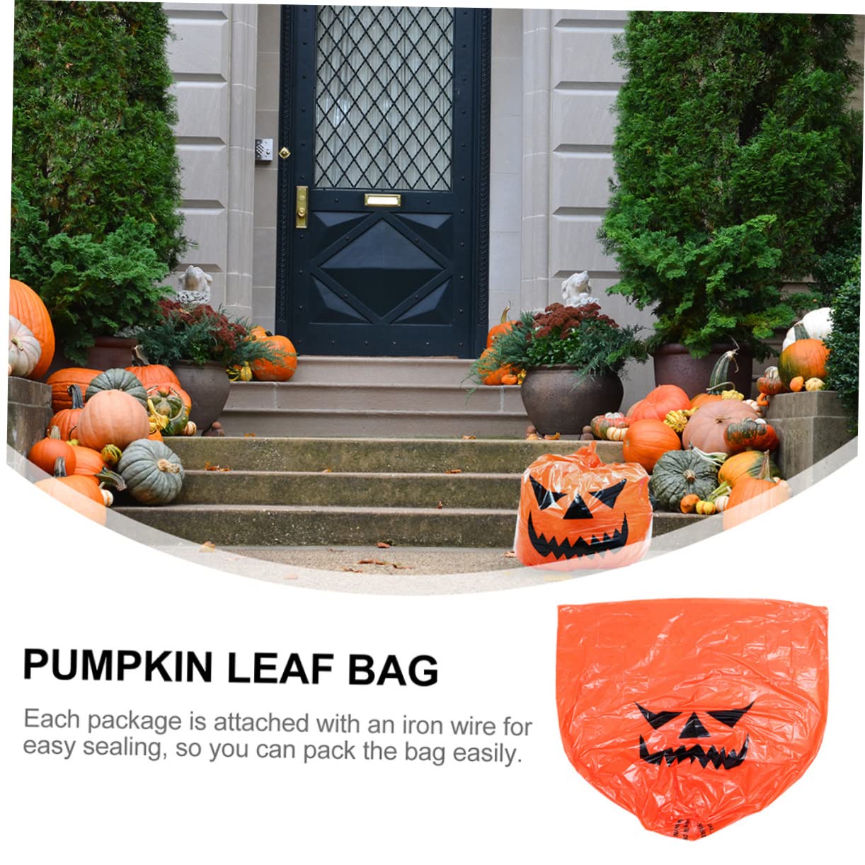 Yardwe 3 Sätze Weihnachts Mülls Äcke Aufbewahrungstaschen Für Den Garten Zusammenklappbar Halloween Klamotten Halloween Schmuck Beutel Mit Gefallenen Blättern Gartentasche 10 Stück * 3