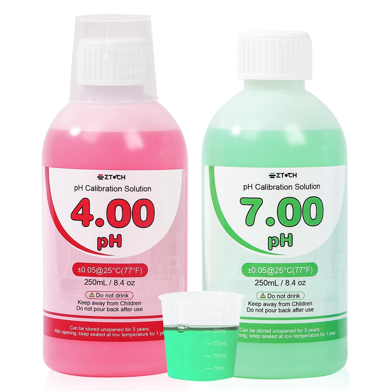 pH Calibration Solution 4.00 & 7.00 - Accurate & Easy -1