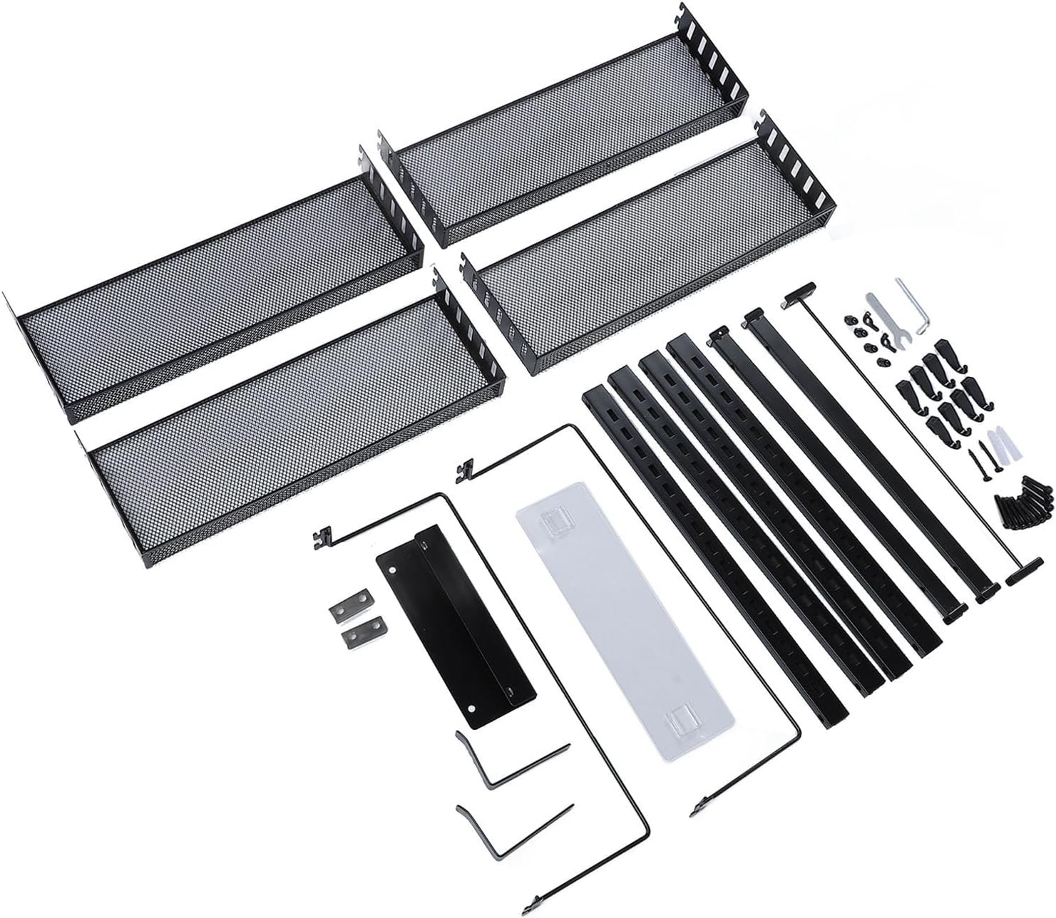 Over The Door Organizer, No Drilling Installation, Multi Tiers Hanging Storage with Iron Material for Bathroom Bedroom Kitchen Pockets Closet Cabinet