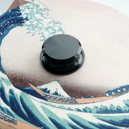 Miniatura 6 de Estabilizador de peso de récord, tocadiscos y discos de vinilo, estabilizador de vinilo premium para un sonido superior (negro)