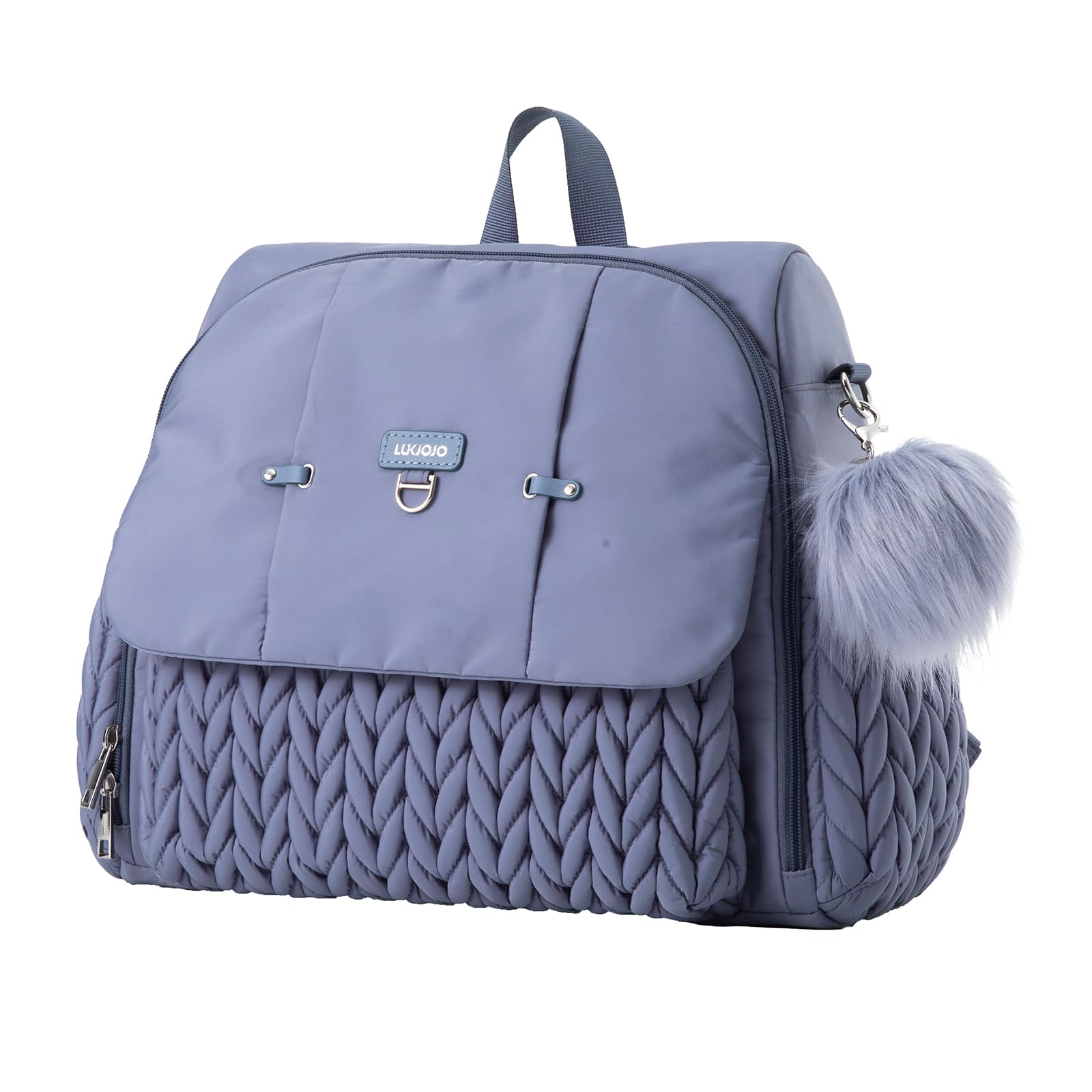 LUKJOJO Leila Diaper Backpack with Adjustable Shoulder Straps,Stroller Straps and changing pad