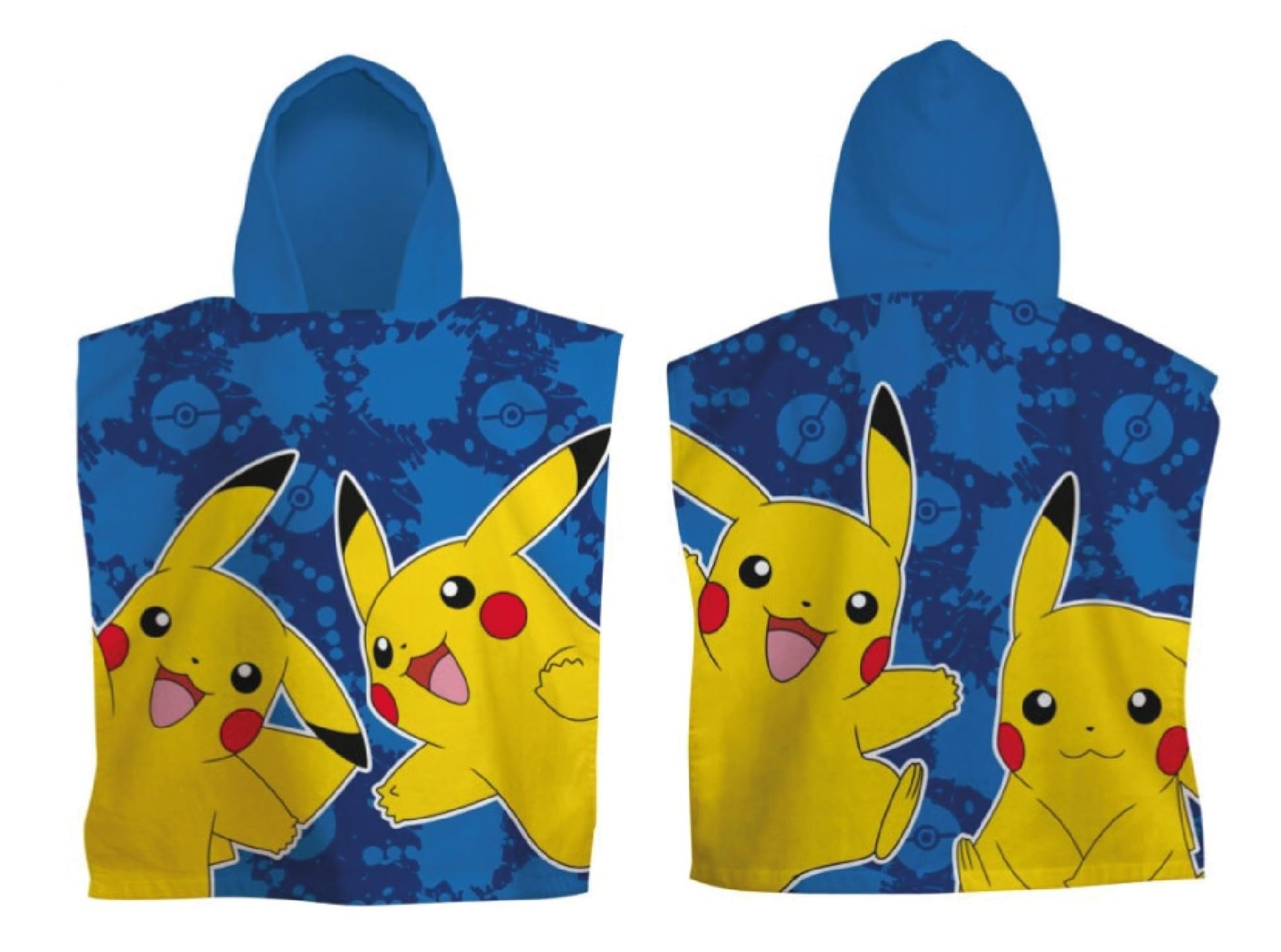 Mister License Company, S.l. Multi Children's Kids Pokemon Poncho Towel Pikachu Bath Towel – 50 × 100 Cm, 100% Polyester Microfiber