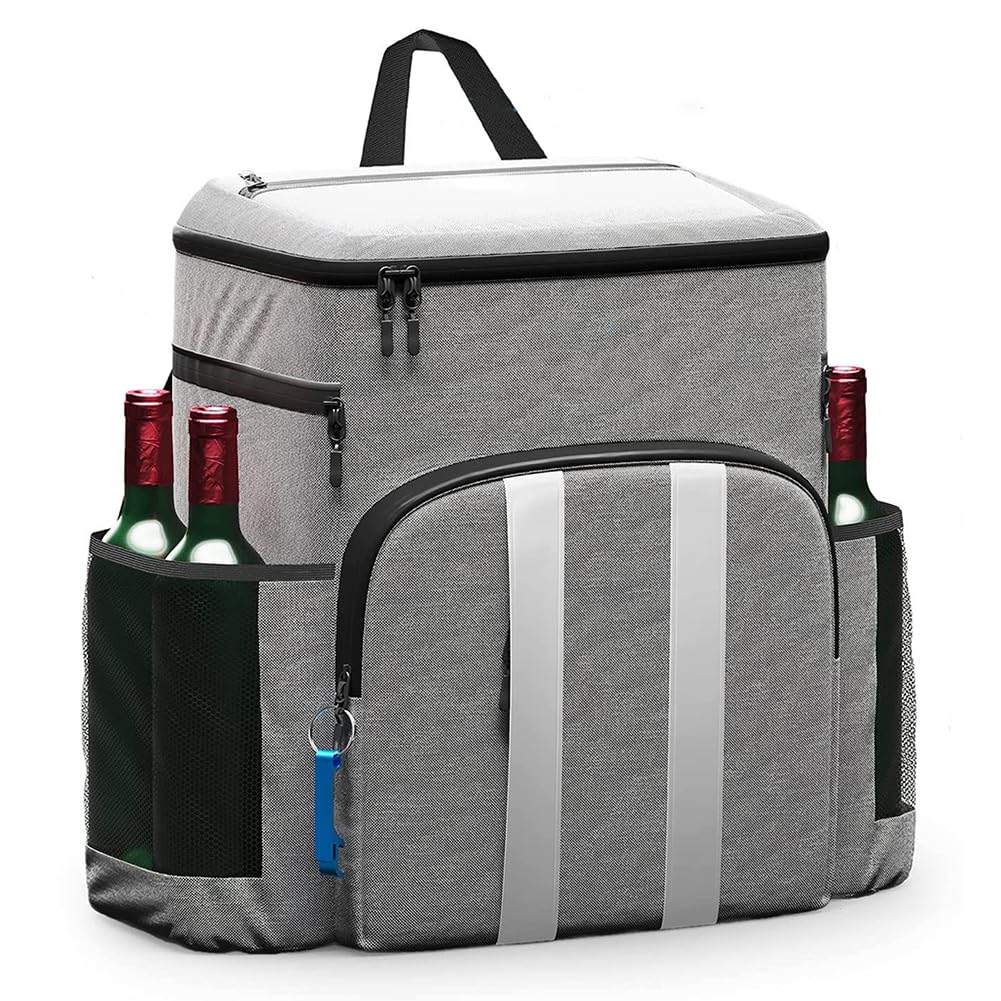 Mochila más fresca, bolsas térmicas aisladas de 20 litros para acampar, tela Oxford, mochilas de picnic a prueba de fugas con múltiples bolsillos para mujeres, senderismo, camping, picnic, actividad