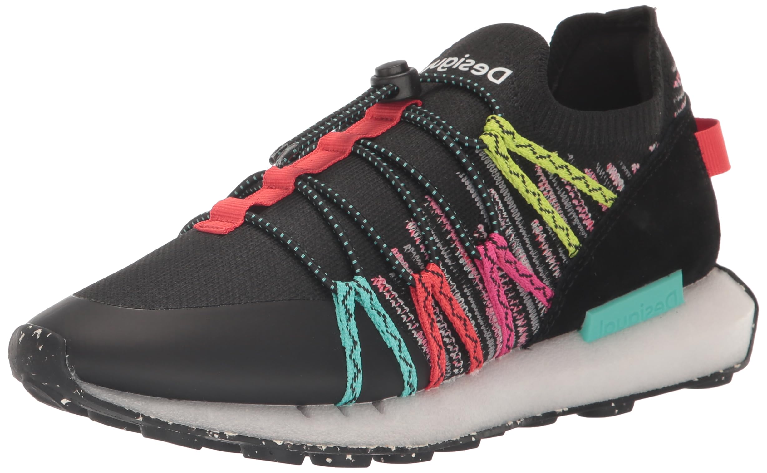 Desigual Damen Schwarz Shoes_jogger_sock Etnic 2000 Black, 40 Eu