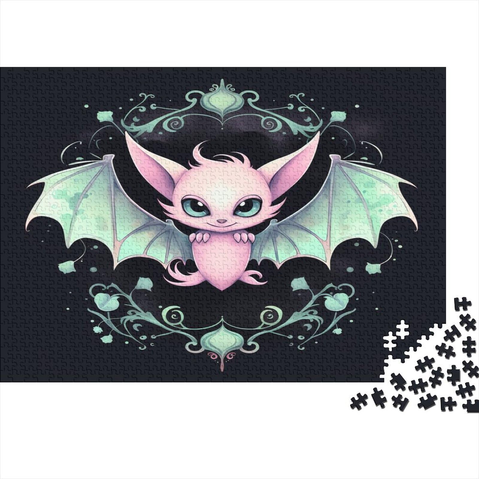 Bat Puzzle 1000 elementów, 1000 sztuk puzzli dla dorosłych, układanki 1000 elementów, puzzle dla dorosłych puzzle dla dzieci klasyczne puzzle 1000 sztuk (75 x 50 cm)