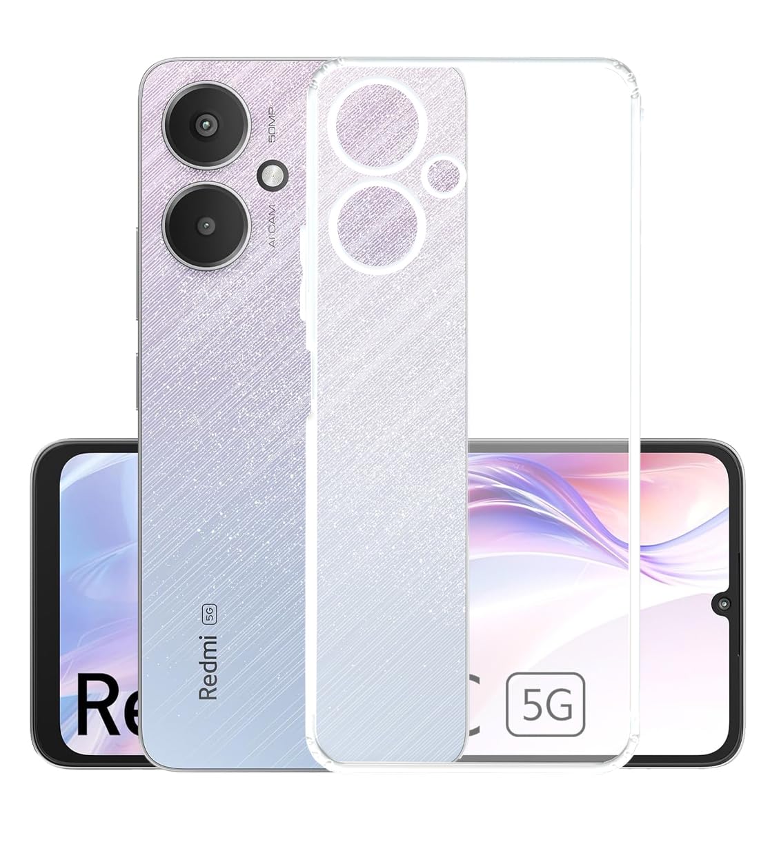 YOFO Back Cover for Mi Redmi 13C (5G) (Flexible|Silicone|Transparent|Full Camera Protection|Dust Plug) (B0CWPBJ3WP) Amazon Price History, Amazon Price Tracker
