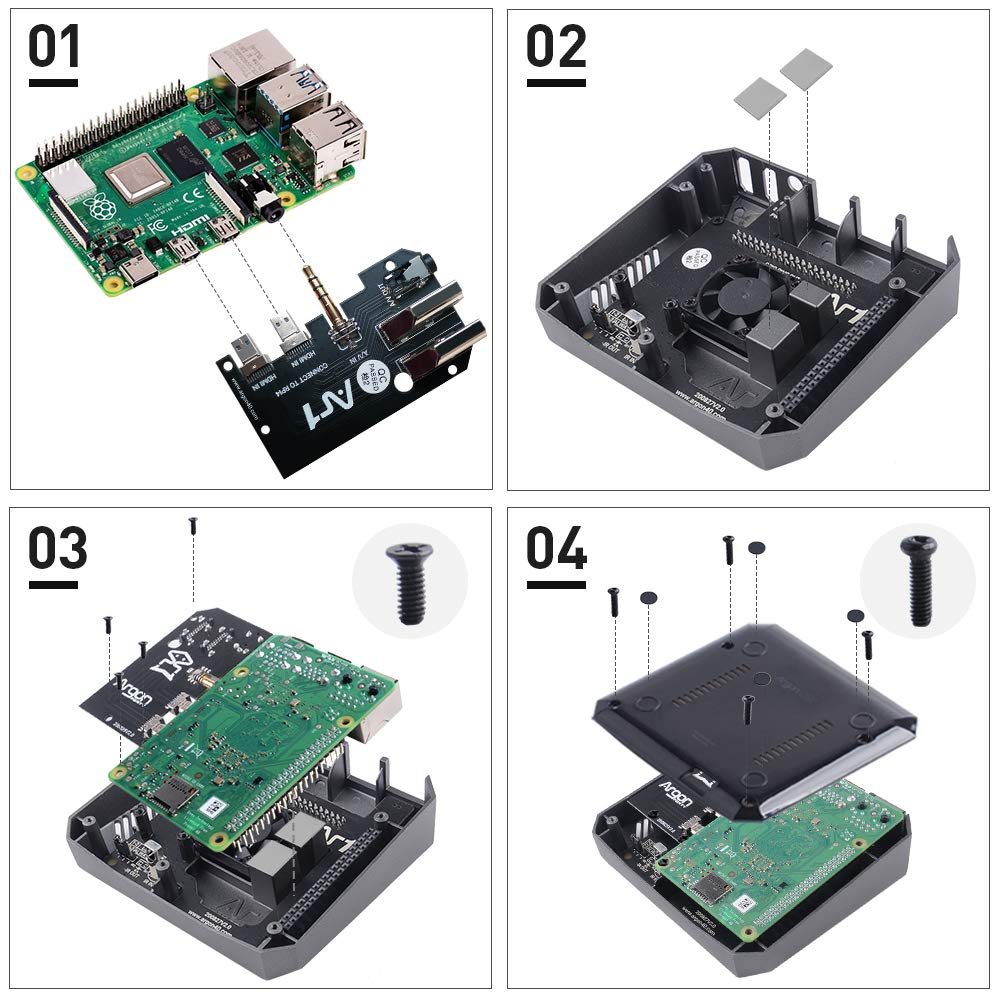 Raspberry Pi 4B 4GB & Argon One ラズパイ Amazon | GeeekPi Raspberry Pi4ケースArgon ONE V2ケース