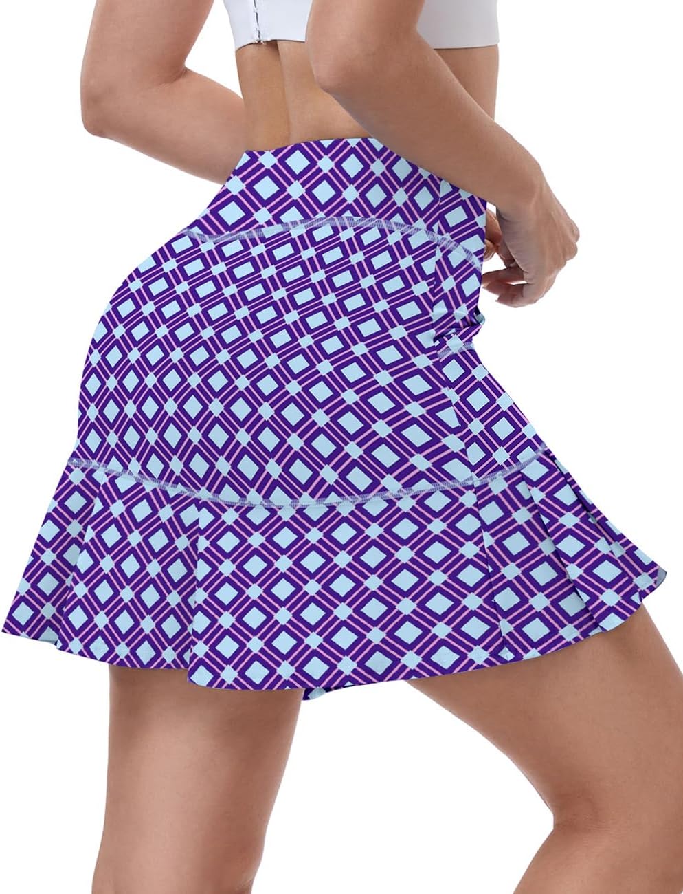 WOWENY Women's Athletic Tennis Skorts Skirts for Women Running Golf Skort with Pockets