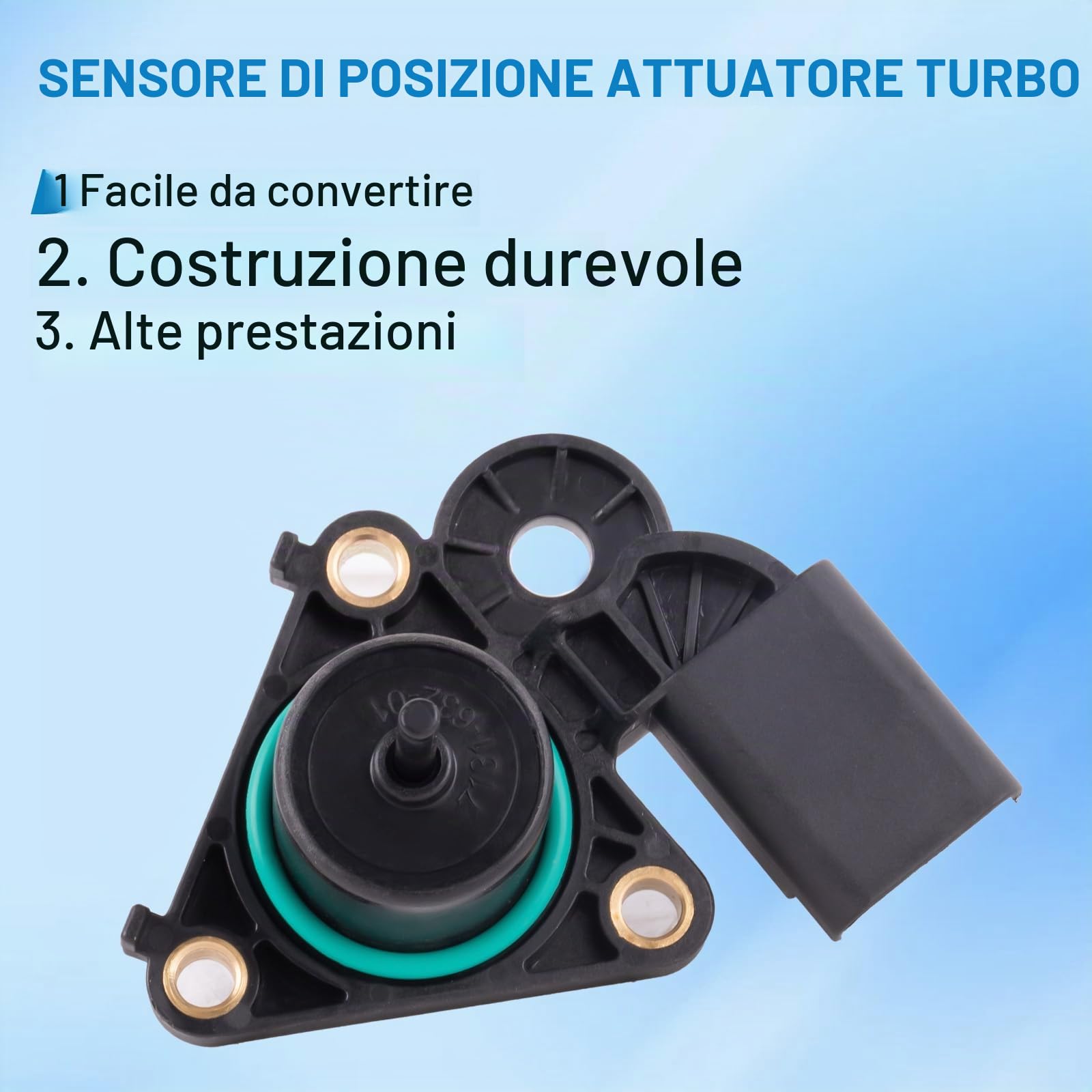 Sensore di posizione attuatore turbocompressore, sensore di posizione attuatore turbo, motore attuatore Wastegate per turbocompressore, compatibile con C3 II A51 C4 B7 DS3 207 9673283680