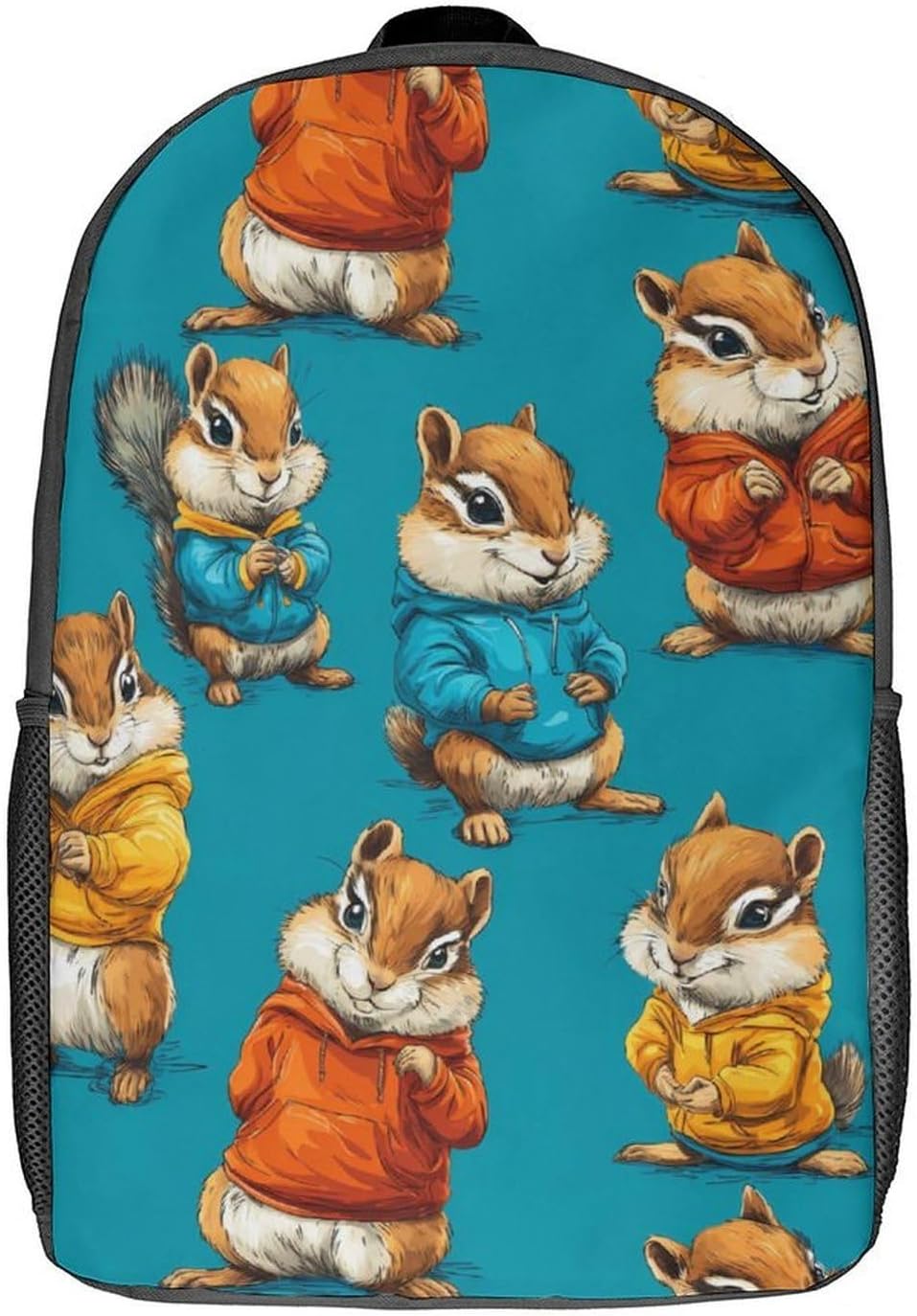 Funny Chipmunks Travel Backpack 17 Inch Casual Daypack Bag with Adjustable Shoulder Straps