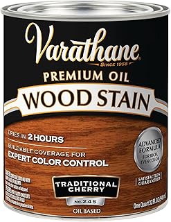 Rust-Oleum Varathane 211722H Premium Wood Stain, Quart, Traditional Cherry