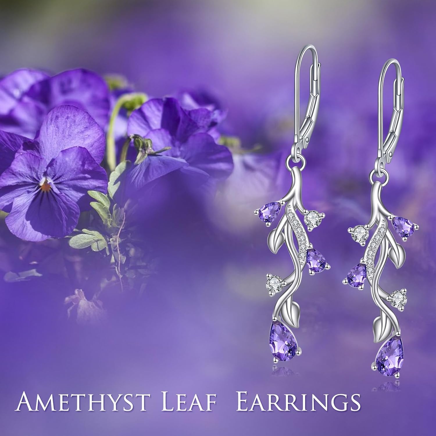 VONALA Flower Earrings for Women 925 Sterling Silver Rose/Lotus/Scottish Thistle/Tulip/Lilac/Mushroom/Pineapple Dangle Drop Earrings Flower Jewelry Gifts for Women Girls Birthday Gifts