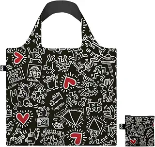LOQI(ローキー) トートバッグ/KEITH HARING Black Pattern Recycled Bag/KH.BP