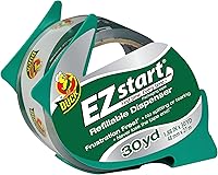 Vista 1 de Duck Brand EZ Start - Cinta de embalaje con dispensador reutilizable, 1.88 pulgadas x 30 yardas, transparente (393192)