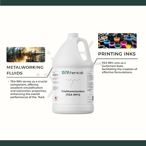 Miniatura 3 de DIYChemicals  Trietanolamina 99%  Galón (128 fl oz)